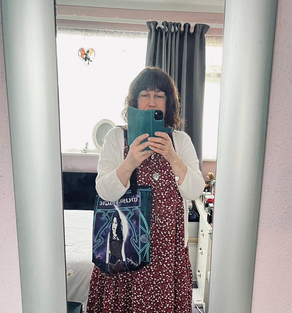 🧙♀️ Nymphya Nouveau All Over Print "Music is Magic" Tote Bag 🧙♀️