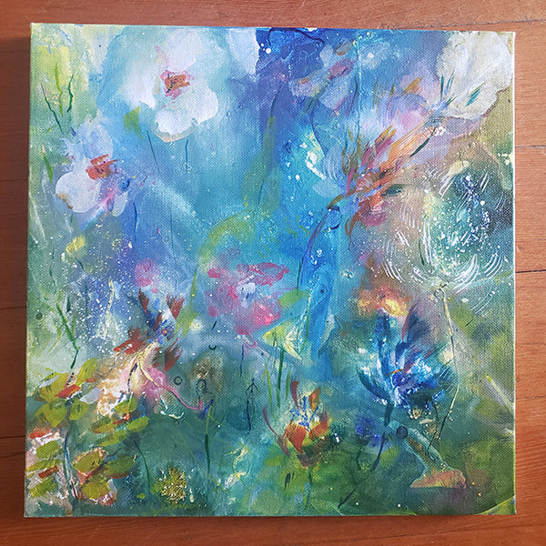 ๐บOriginal Art by Nymphya Print on Photo Paper (matte) Kaleidoscope of Spring Blooms 12" x 12" - The Nymphya Shop