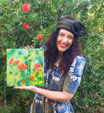 ๐ Original Art by Nymphya "Autumnal Tumble of Nasturtiums" Coffee Mug ๐ - The Nymphya Shop