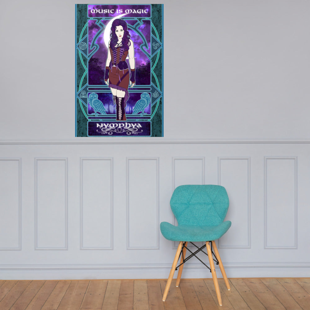 ๐ผ๏ธ Nymphya Nouveau "Music is Magic" 24" x 36" Poster - The Nymphya Shop