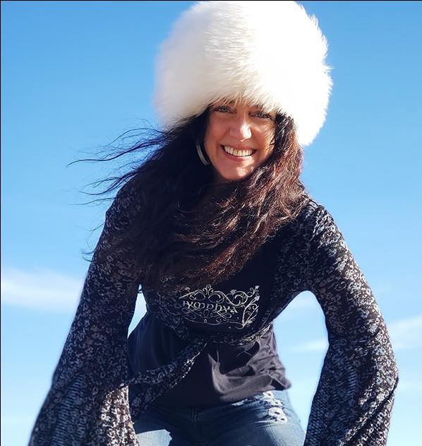 Ladies' Scoopneck  Form-Fitting Nymphya "Music is Magic" T-Shirt - The Nymphya Shop