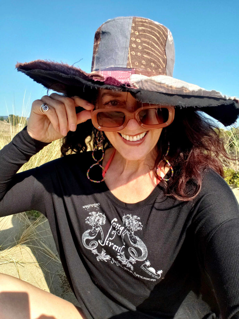 Ladies "Song of Sirens" Light on Dark Long Sleeve Flowy T (+ Free song mp3) 🧜♀️ - The Nymphya Shop