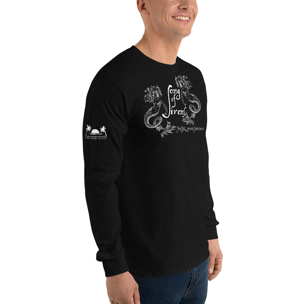 LIMITED EDITION "Song of Sirens" ๐งโโ๏ธ Fulfill Your Fantaseas ๐งโโ๏ธ Light on Dark Unisex Long Sleeve T Shirt - The Nymphya Shop