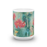 ๐ Original Art by Nymphya "Autumnal Tumble of Nasturtiums" Coffee Mug ๐ - The Nymphya Shop