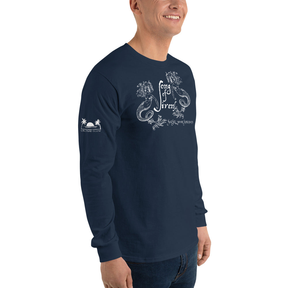 LIMITED EDITION "Song of Sirens" ๐งโโ๏ธ Fulfill Your Fantaseas ๐งโโ๏ธ Light on Dark Unisex Long Sleeve T Shirt - The Nymphya Shop
