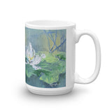 ❄️ Original Art by Nymphya "Tiffany's Winter Lilies" Coffee Mug ❄️ - The Nymphya Shop
