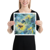 ๐ป Original Art by Nymphya Print "Summer Light of Sunflowers" 12" x 12" on Photo Paper (matte) - The Nymphya Shop
