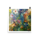 ๐บOriginal Art by Nymphya Print on Photo Paper (matte) Kaleidoscope of Spring Blooms 12" x 12" - The Nymphya Shop