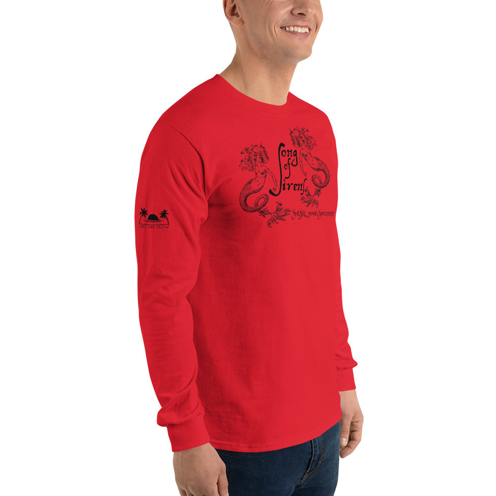 LIMITED EDITION "Song of Sirens" Dark on Light Unisex Long Sleeve T Shirt (+ Free Song) - The Nymphya Shop