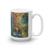 ๐บ Original Art by Nymphya "Kaleidoscope of Spring Blooms" Coffee Mug ๐ธ - The Nymphya Shop