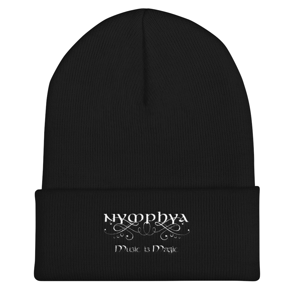 Nymphya "Music is Magic" Cuffed, Embroidered Beanie - The Nymphya Shop