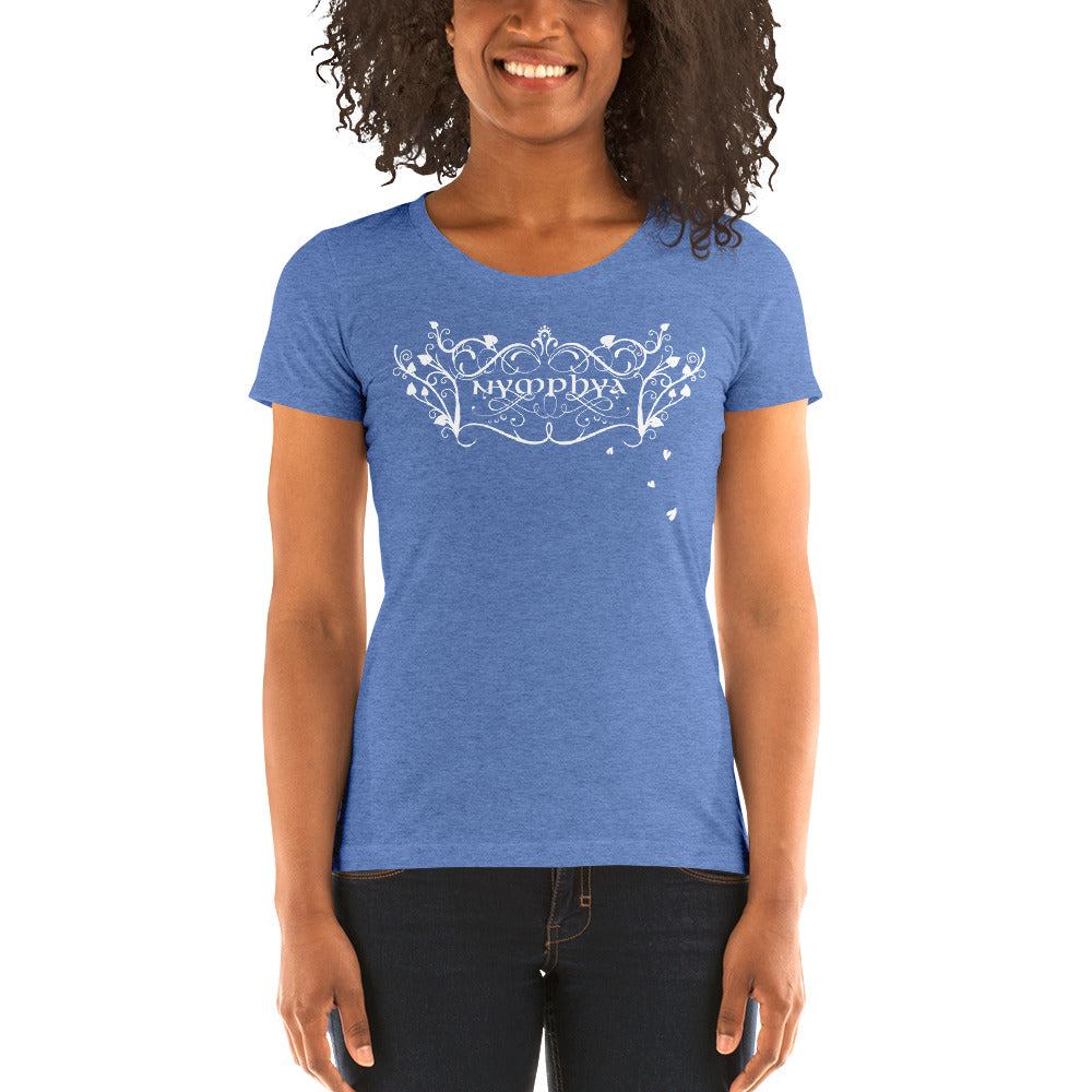 Ladies' Scoopneck  Form-Fitting Nymphya "Music is Magic" T-Shirt - The Nymphya Shop