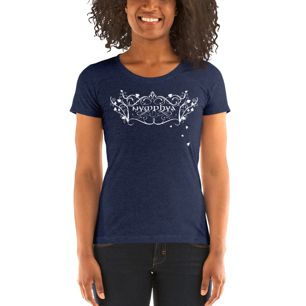 Ladies' Scoopneck  Form-Fitting Nymphya "Music is Magic" T-Shirt - The Nymphya Shop