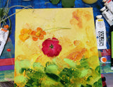 🍂 Original Art by Nymphya Print "Autumnal Tumble of Nasturtiums" 12" x 12"  on Photo Paper (matte) - The Nymphya Shop