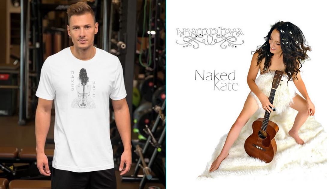 Short-Sleeve NAKED KATE T-Shirt + Signed Digipak CD BUNDLE - The Nymphya Shop