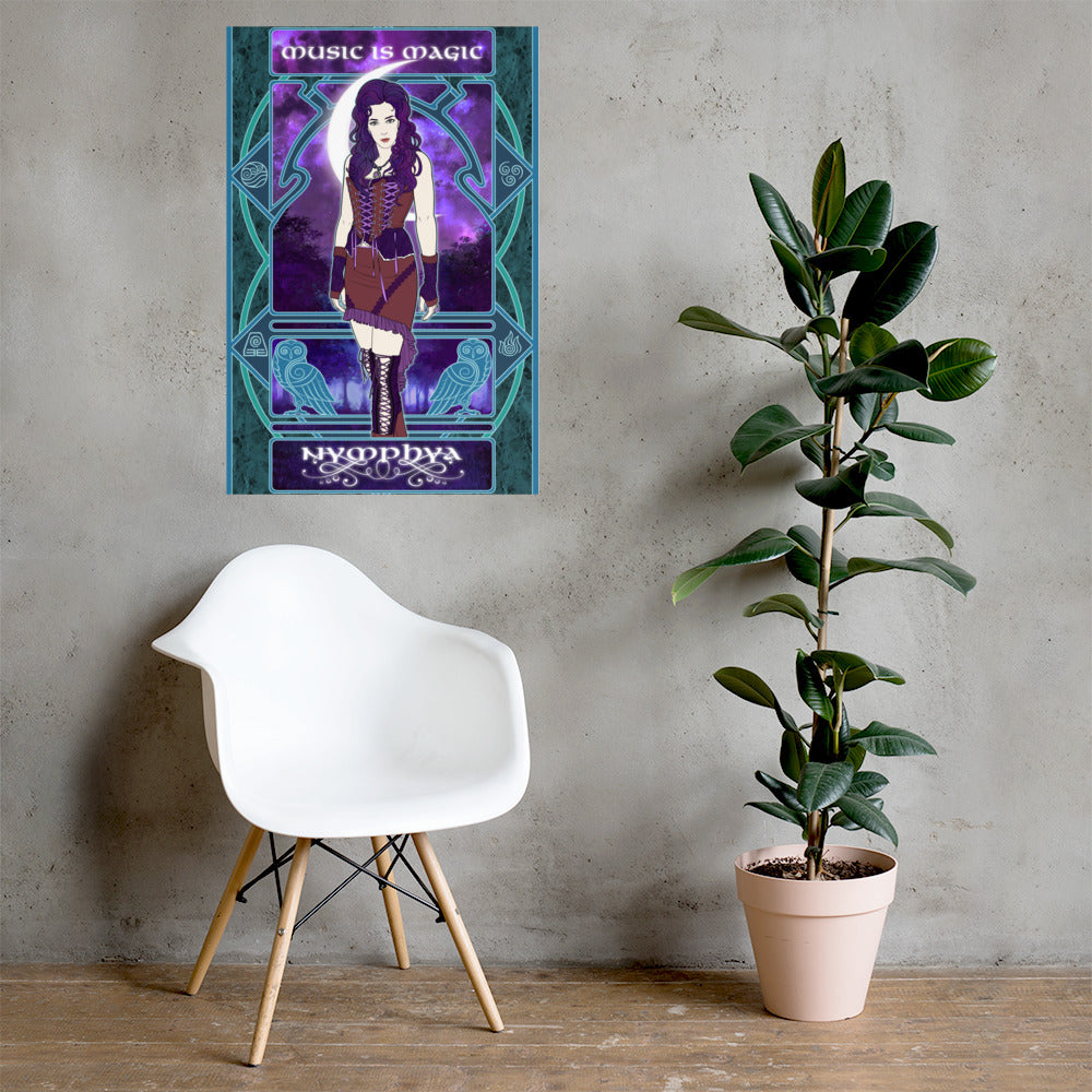 🖼️ Nymphya Nouveau "Music is Magic" 24" x 36" Poster - The Nymphya Shop