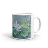 ❄️ Original Art by Nymphya "Tiffany's Winter Lilies" Coffee Mug ❄️ - The Nymphya Shop