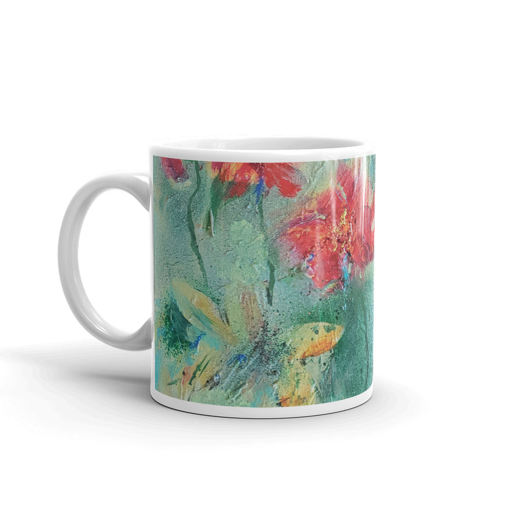 🍂 Original Art by Nymphya "Autumnal Tumble of Nasturtiums" Coffee Mug 🍂 - The Nymphya Shop