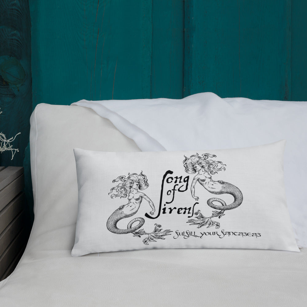 "Song of Sirens" Premium Throw Pillow (+ Free Song) - The Nymphya Shop