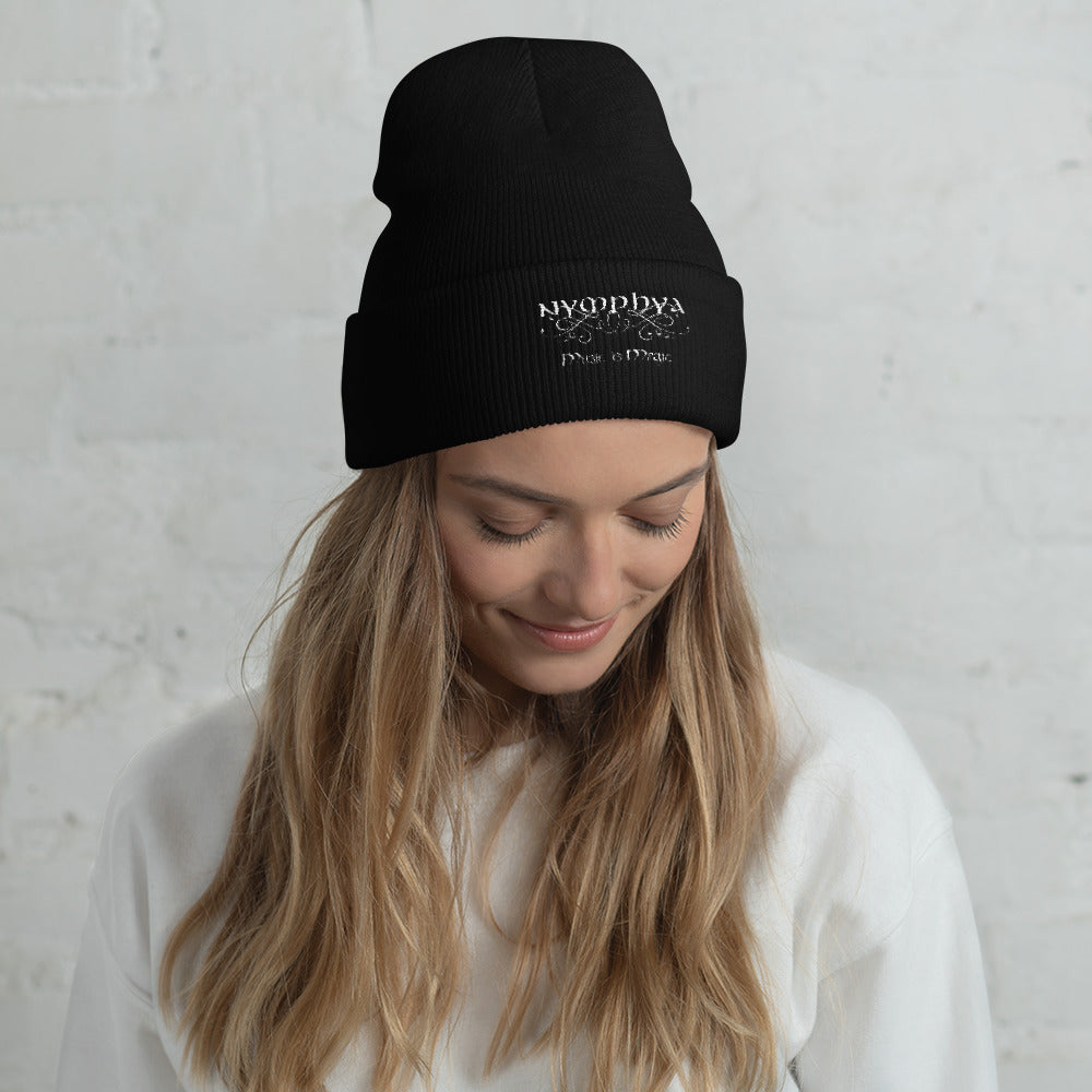 Nymphya "Music is Magic" Cuffed, Embroidered Beanie - The Nymphya Shop