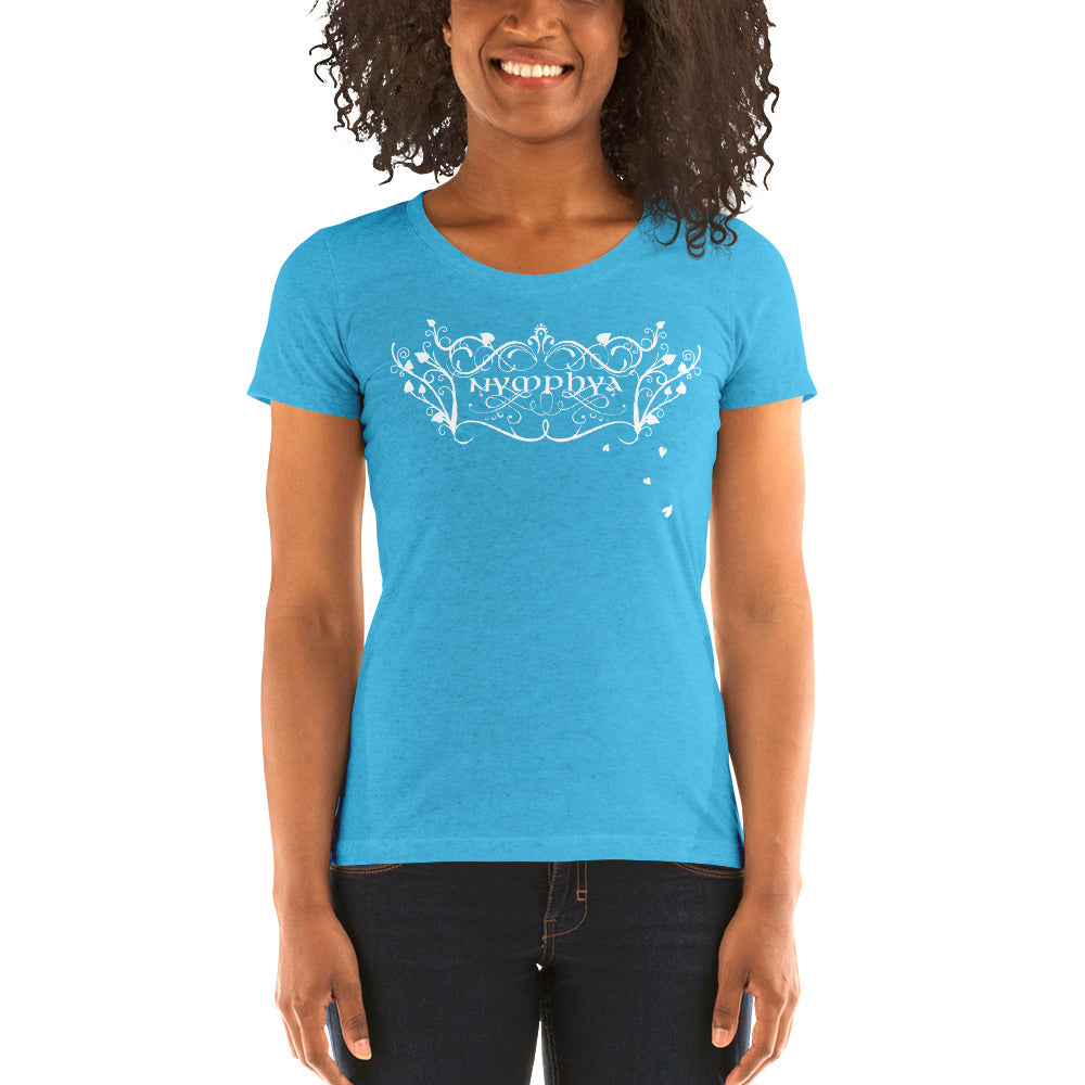Ladies' Scoopneck  Form-Fitting Nymphya "Music is Magic" T-Shirt - The Nymphya Shop